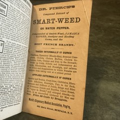 1887 Pierce’s MEDICAL DISPENSARY Memo Book Drug Advertising Antique