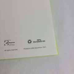 Vintage 2001 Zyrtec Notepad Neon Green Pharmaceutical Drug Rep Promo Pfizer