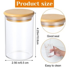 Dimeho 10 Pack Glass Apothecary Jars with Lids Holder Bathroom Canisters Rest…
