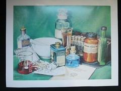 Vintage Pharmaceutical Print Les Fortenberry – signed and numbered