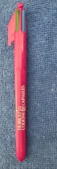RARE! Fioricet Drug Rep Pharmaceutical 4 color pen Plastic Purple Promo P3