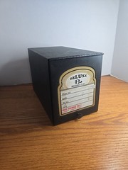 Vintage Black Metal Drugpak Rx Prescription Record File Pharmacy Box, Apothecary