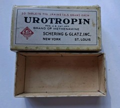 Urotropin Vintage Box Shering Glatz New York Methenamine Empty Box Medicine