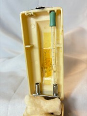 Art Deco BARD PARKER Blood Test Kit Dropper Cover Glass Empty Bottles & Cotton