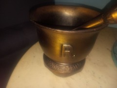 Vintage Brass Dr. John Morgan 1735-89 Apothecary Collectible Mortar And Pestle