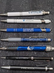 Lot Of 15 Drug Rep Medical Industry Pens, Good Condition