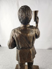 XL Bronze Apothecary Pharmacist Pharmacy Statue Trophy Award Figure Vtg