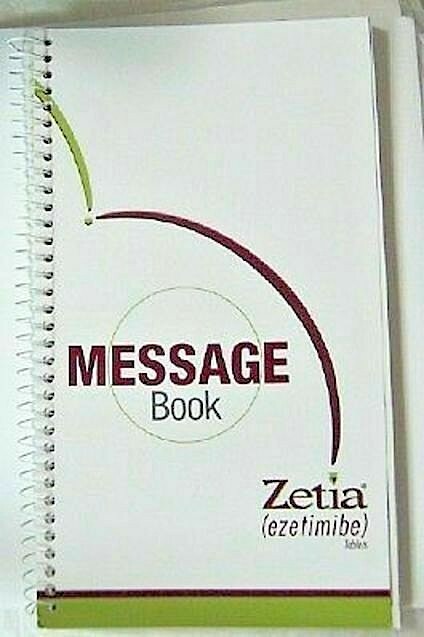 MERCK ZETIA Medi-Message Book DRUG REP LOGO Pharmaceutical Advertising NEW