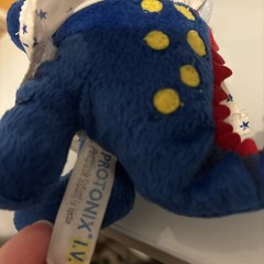 Early 2000s Protonix Plush Dragon Drug Rep Pharmaceutical Advertising Toy 6”