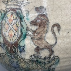 Superb Large 18th Century Southern Italian Maiolica Armorial Apothecary Majolica
