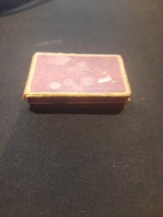 antique paper cardboard rx prescription drugs hinged box 1935