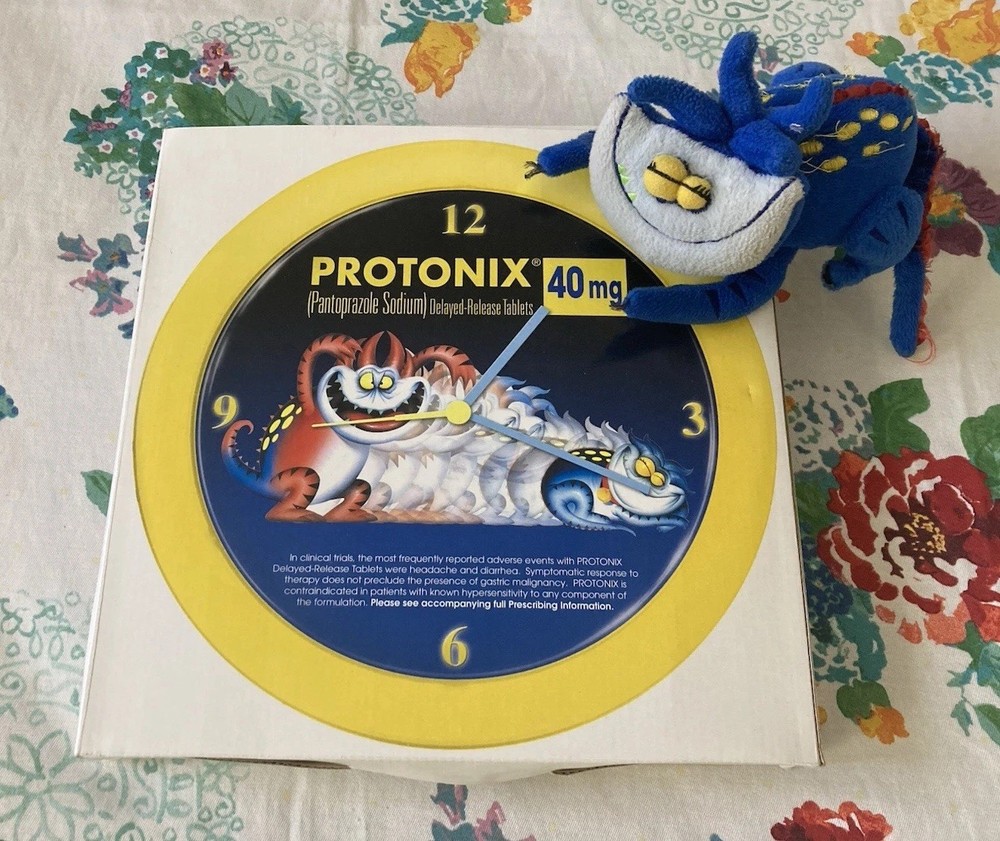 Protonix Wall Clock Pharmaceutical Collectible Drug Rep Janssen Ortho Mcneil