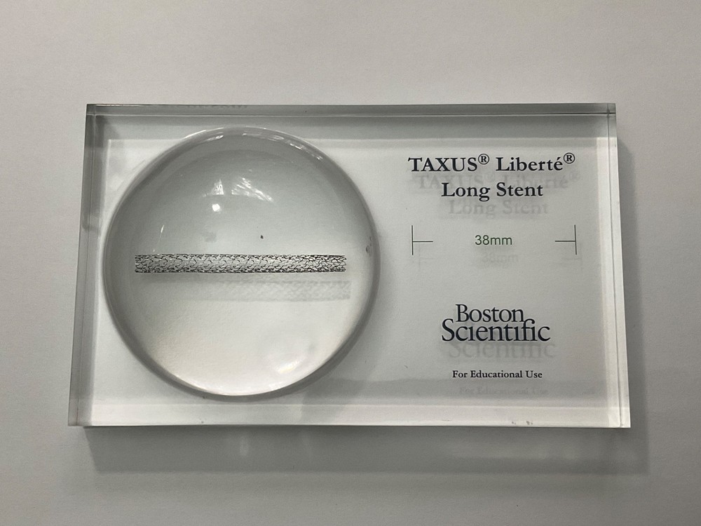 Boston Scientific Lucite Display Educational Use Rare Desk Paperweight💥