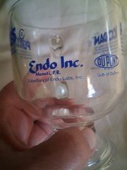 Rare Vintage Percocet/Percodan Footed Glass Mug