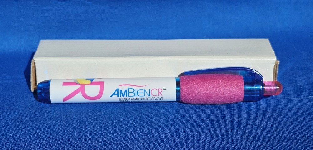 Ambien CR Pen-Light Drug Rep Pharmaceutical Flashlight Collectible Swag NEW Rare