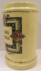 VINTAGE CERAMIC POTTERY APOTHECARY JAR W/LID MATRICARIA CHAMOMILLA PHARMACY