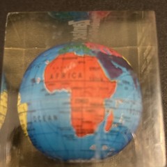Vintage Zantac Glaxo Roche Pharmaceutical Acrylic Globe Paperweight