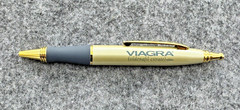 Rare Viagra Gold Blue Drug Rep Pen Ballpoint Pharmaceutical Promotional Metal