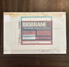 Lot Of 5 BIOBRANE II Signed Original Label Art Works Winthrop Pharma w/ Booklet
