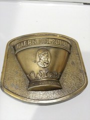 Galen 131 201AD Secundum Artem RX Motar Pestle Heavy Brass Wall Mount Plaque