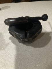 Vintage Wooden Mortar And Pesto About 5 Inches Tall