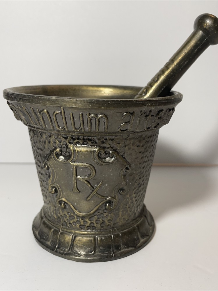 Apothecary Rx Mortar & Pestle Secundum Artem B2 Collectible Piece