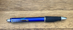 AndroGel Heavy Metal Blue Click Style „Gel“ Ink Pen Doctor Office Giveaway RARE