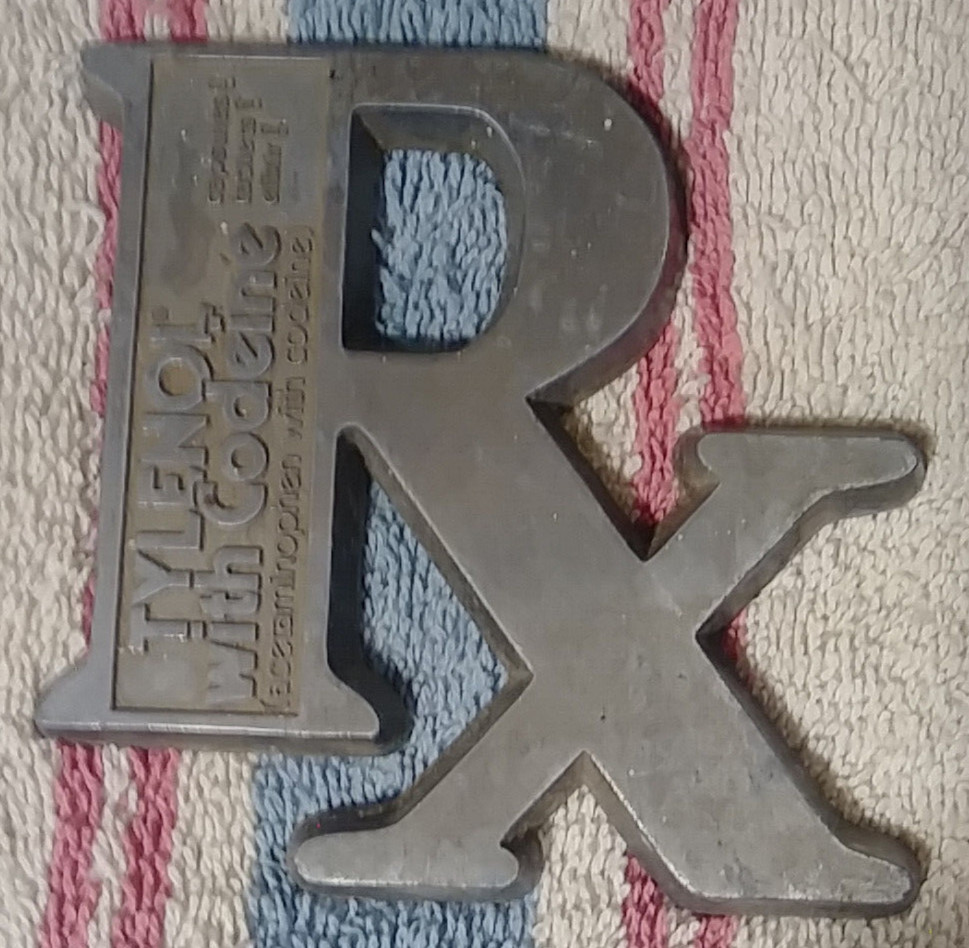 Tylenol with Codeine RX Metal Paper Weight