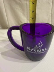 Nexium Purple Acrylic Coffee Cup Mug Transparent Rep Pharmaceutical Promo