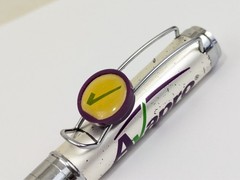 Avapro Drug Rep Pen Pharmaceutical Advertising Collectible Twist Metal Ballpoint