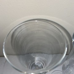 NOVARTIS Champagne Glasses Set Of 2 Clear Crystal 10” Tall Pharmacy Medical NOS