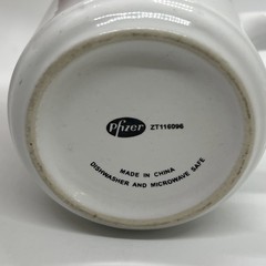 Pfizer Zoloft Coffee Mug Cup White Blue Pharmaceutical Promo Rep Advertising