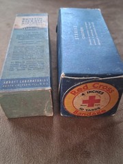 Vintage Antique Medical Apothecary Box Lot Abbott Ointment J&J Red Cross