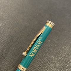 Vtg PFIZER Pharmaceutical Drug Advertising Sales Rep Pen Norvasc Blue Teal Green