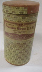 Vintage Schiefflin & Co Potassium Nitrate Cardboard EMPTY Container