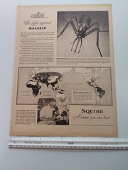 Squibb Print Ad Original Vintage 1945 Bristol Myers NYC Malaria Piper Cub PA