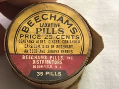BEECHAMS Laxative PILLS VINTAGE TUBE, BLOOMFIELD, NEW JERSEY