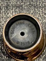 Pharmaceutical Apothecary Brass Mortar & Pestle Secundum Artem Statue Liberty