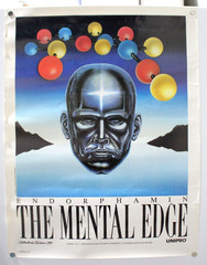 Vintage Endorphamin THE MENTAL EDGE Prescription Medicine Pharmaceutical POSTER