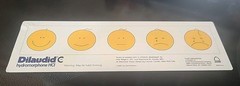 DILAUDID HYDROMORPHONE PAIN SCALE RULER Plastic -Pharmaceutical Rare Promo