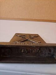Vintage Pharmacy Brass Paperweight Tinactin Promotion Advertising Symbol
