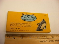 Antique Vtg Medical Dental Pharmacy – Dr. Scholl’s Heel Cushion – Empty Box