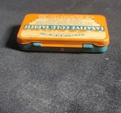 Old Empty Medicine Tin DeWitt’s Laxative Cold Tablets EC DeWitt Chicago New York