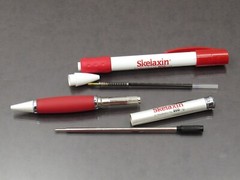 Skelaxin PENS Drug Rep Pharmaceutical Promo Advertising Plastic & Metal Lot of 2