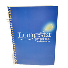 Lunesta Pharmaceutical Rep Message Taking Notebook Spiral Pad of Paper