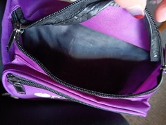 FOSRENOL Pharmaceutical Drug Rep. Advertising Purple Fanny pack 3 zip pockets