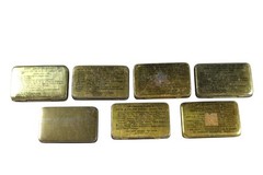 7 Antique Cyphoids Medical Licorice Throat & Chest Lozenge Tablet Tins