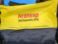 ARANESP Darbepoetin Pharmaceutical PROMO Yellow Large Tote Bag 17″x16″ Zipper