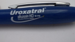 UROXATRAL Promo Pen – Mixed Metal/Plastic – Rubber Grip – Does Not Write