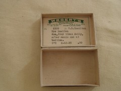 Vintage Wegert’s Pharmacy prescription pills cardboard Box Portland OR.